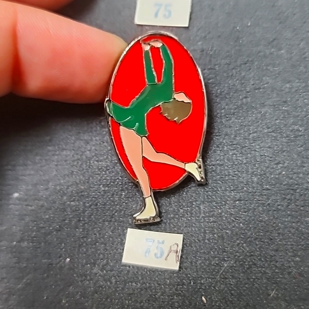 Figure skater pin